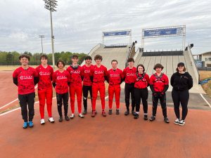 Team ontario BMX photo woman with athletes and coach